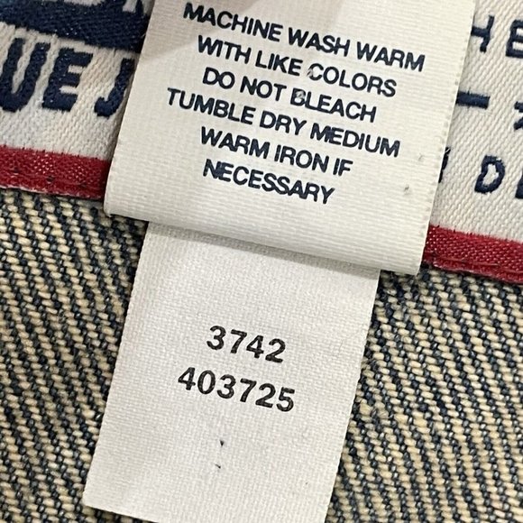 Old Navy Blue Jeans Jacket Women Medium Denim Upcycled Patchwork 80s 90s Vintage - Picture 12 of 14